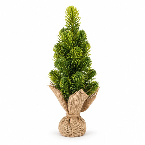Adorno árbol navidad 28cm saco arpillera