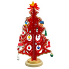 Adorno árbol navidad 29x19cm rojo verde surtido