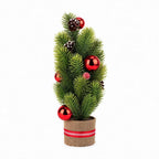 Adorno árbol navidad 37cm bolas rojas