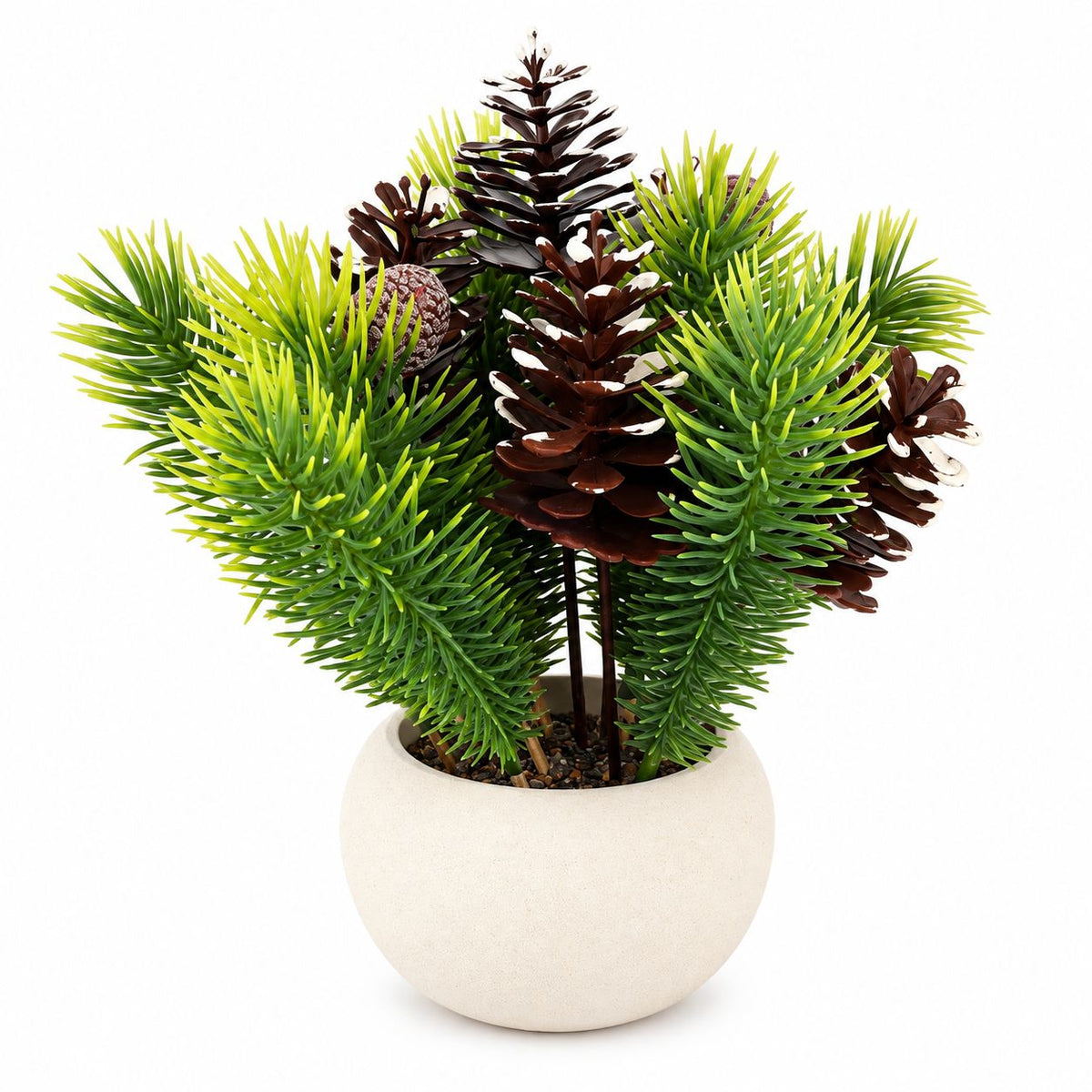 Arreglo ramas navidad 20cm piñas