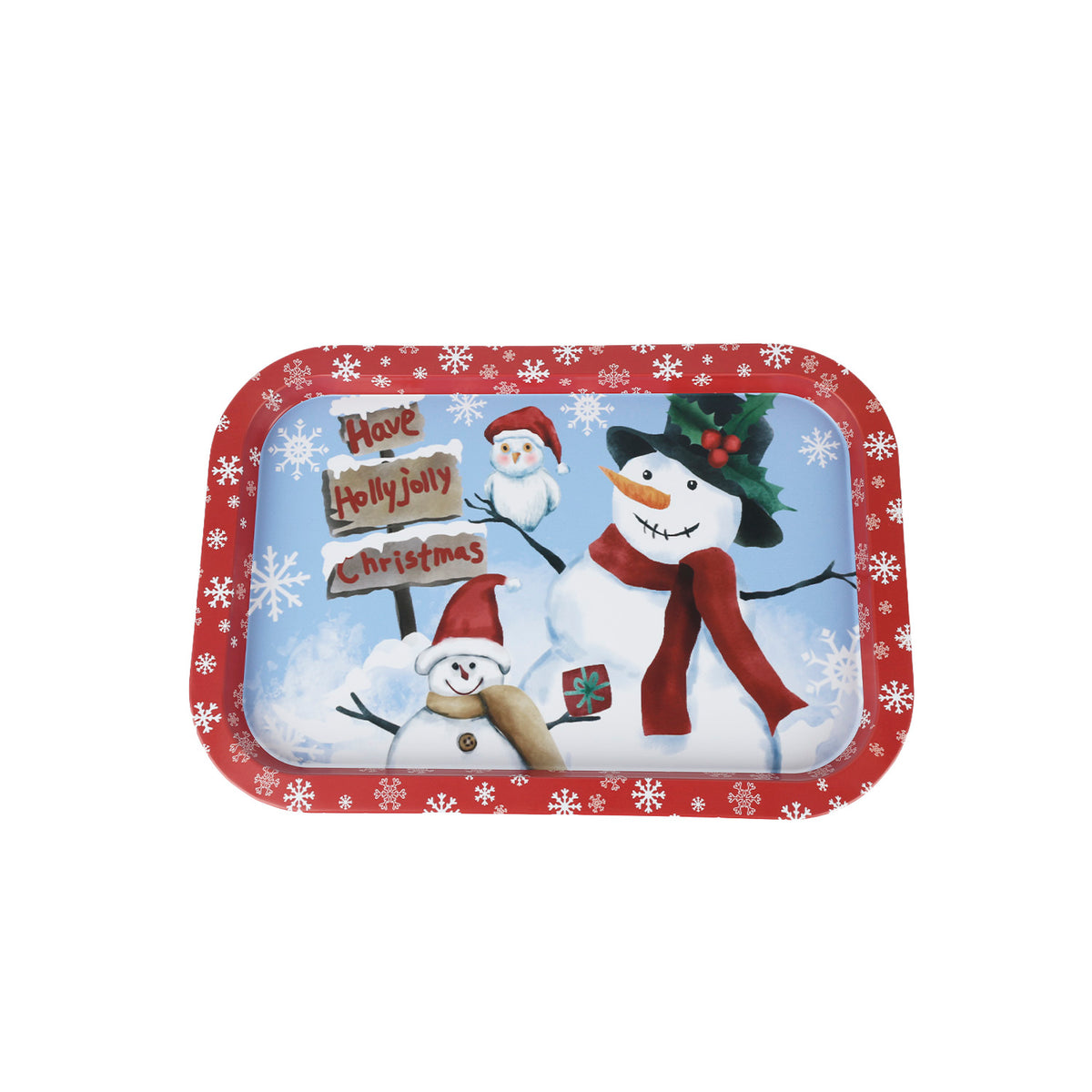 Bandeja lata navidad 34x23cm pascueros surtidos
