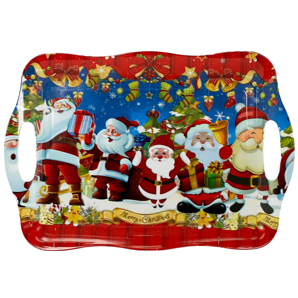 Bandeja melamina navidad 26x30cm surtido