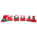 Tren madera navidad 33x7x2,5cm rojo verde surtido