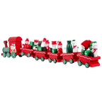 Tren madera navidad 33x7x2,5cm rojo verde surtido