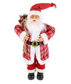 Viejo pascuero 60cm chaqueta escocesa