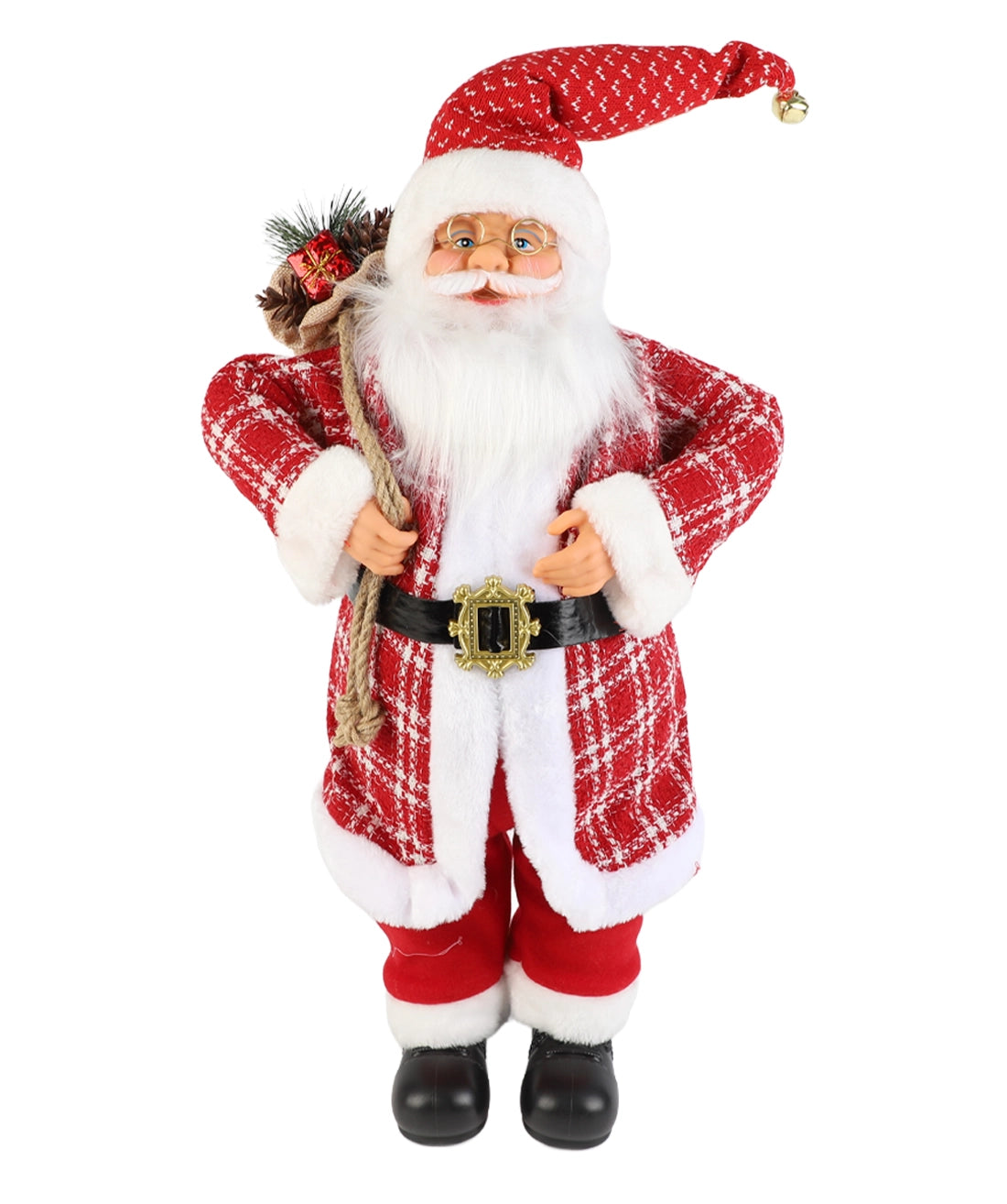 Viejo pascuero 60cm chaqueta escocesa