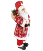Viejo pascuero 60cm chaqueta escocesa