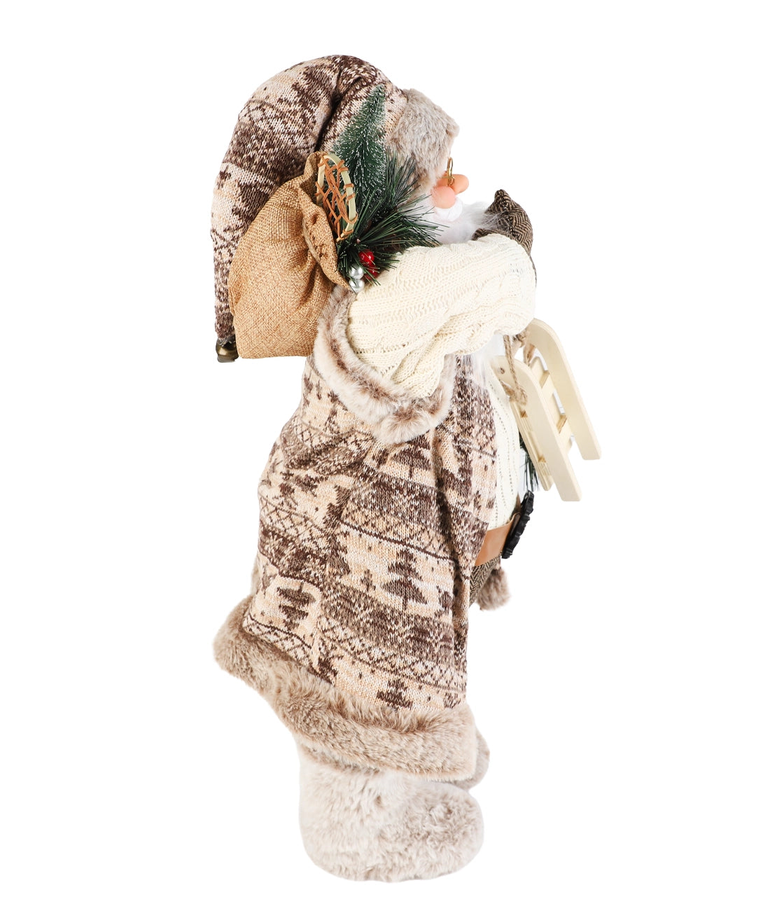Viejo pascuero 60cm nordico beige