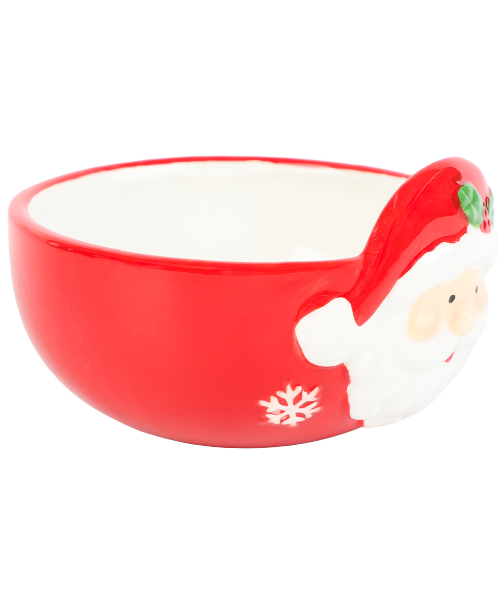 Bowl cerámica navidad 14x13,5x8,5cm rojo