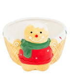 Bowl cerámica navidad 15,8x15x11,5cm rojo