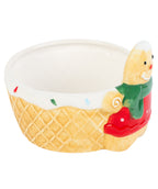 Bowl cerámica navidad 15,8x15x11,5cm rojo