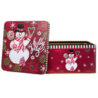 Caja lata navidad cuadrada 20,4x11,4cm mono nieve rojo