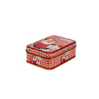 Caja lata navidad rectangular 12,3x8,5x4,5cm pascuero vintage