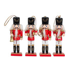Cascanueces madera 20cm 4pcs rojo