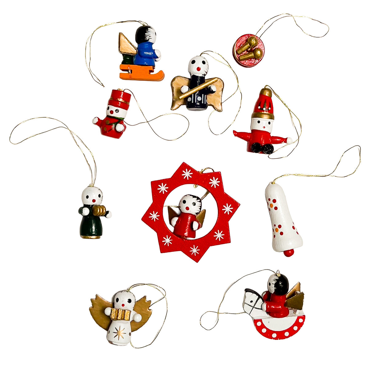Colgante navidad madera 10pcs