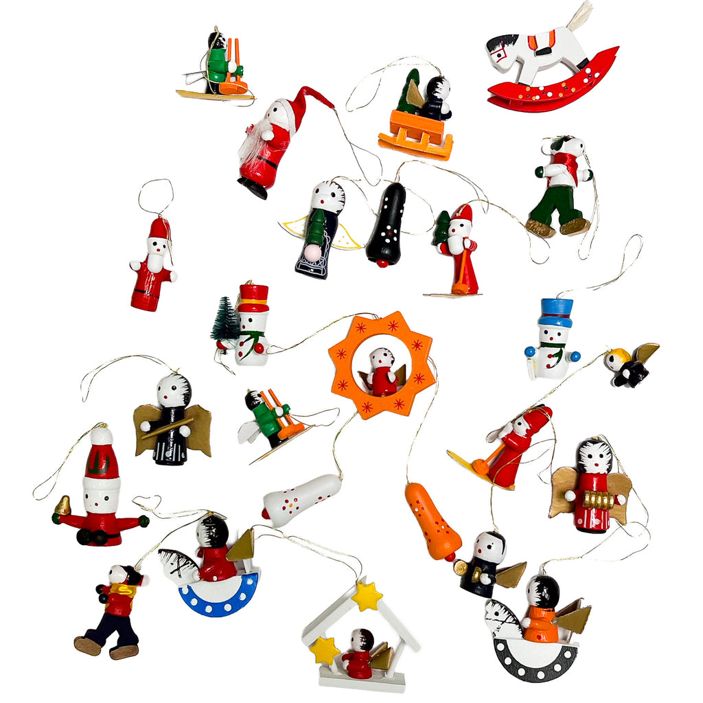 Colgante navidad madera 24pcs