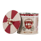 Galletero lata navidad 12x13cm redondo rojo circus