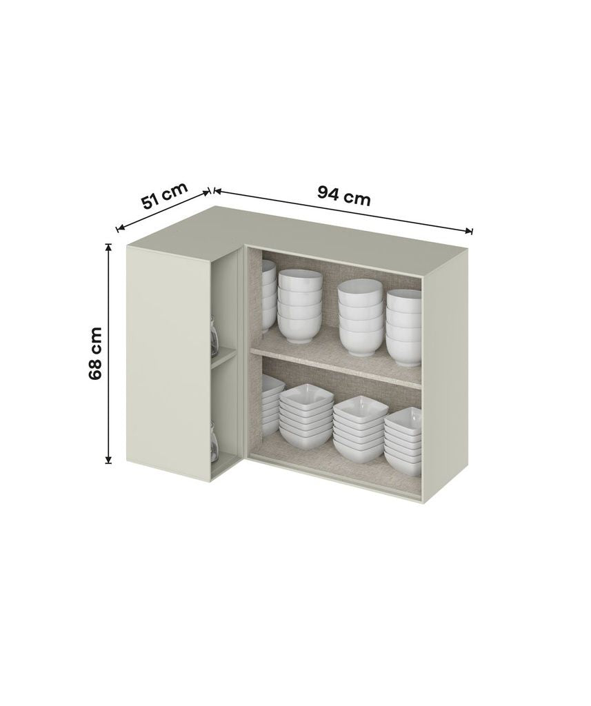 Aéreo esquinero cocina Fineze arena 94cm