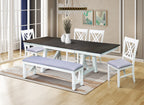 Juego comedor extensible 4 sillas +  banca Cairo