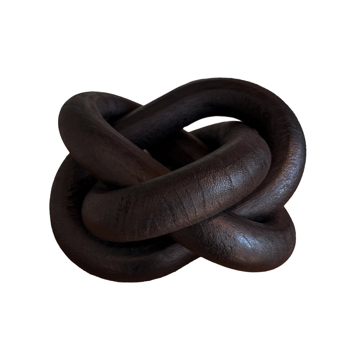 Adorno madera triple 15x15cm Negro