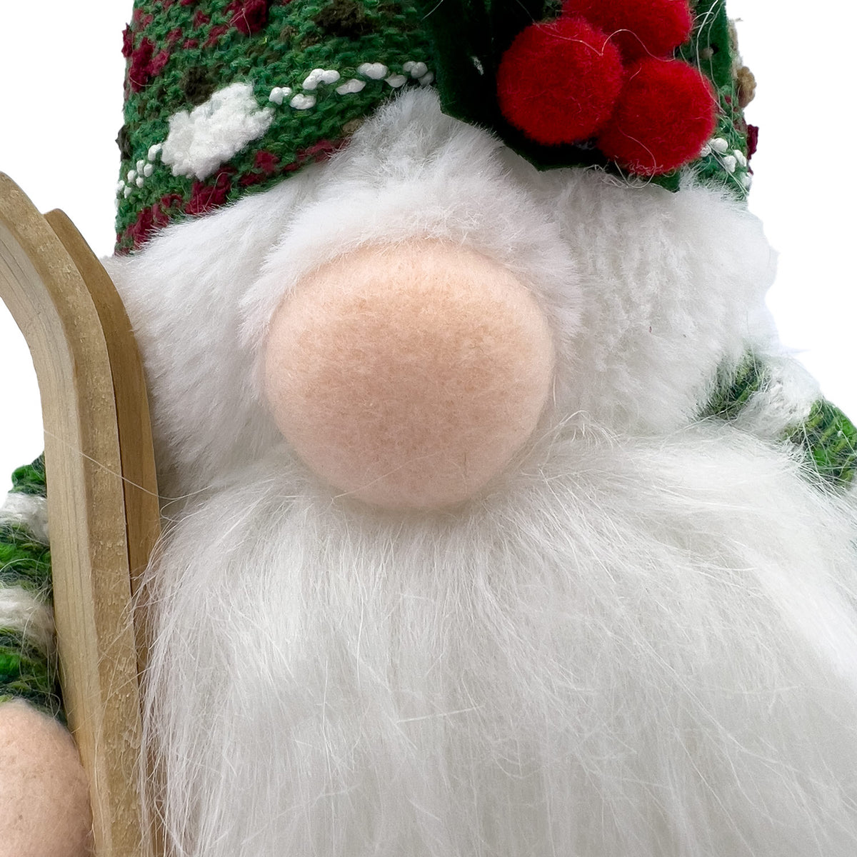 Gnomo navidad 28cm con luz verde