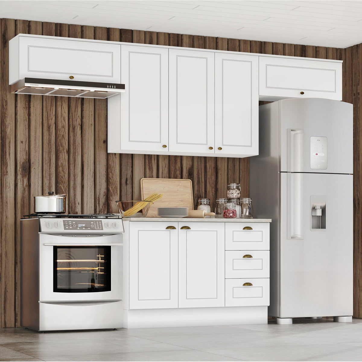 Aéreo cocina Americana blanco 1 puerta 80cm