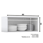 Aéreo cocina Americana blanco 1 puerta 80cm