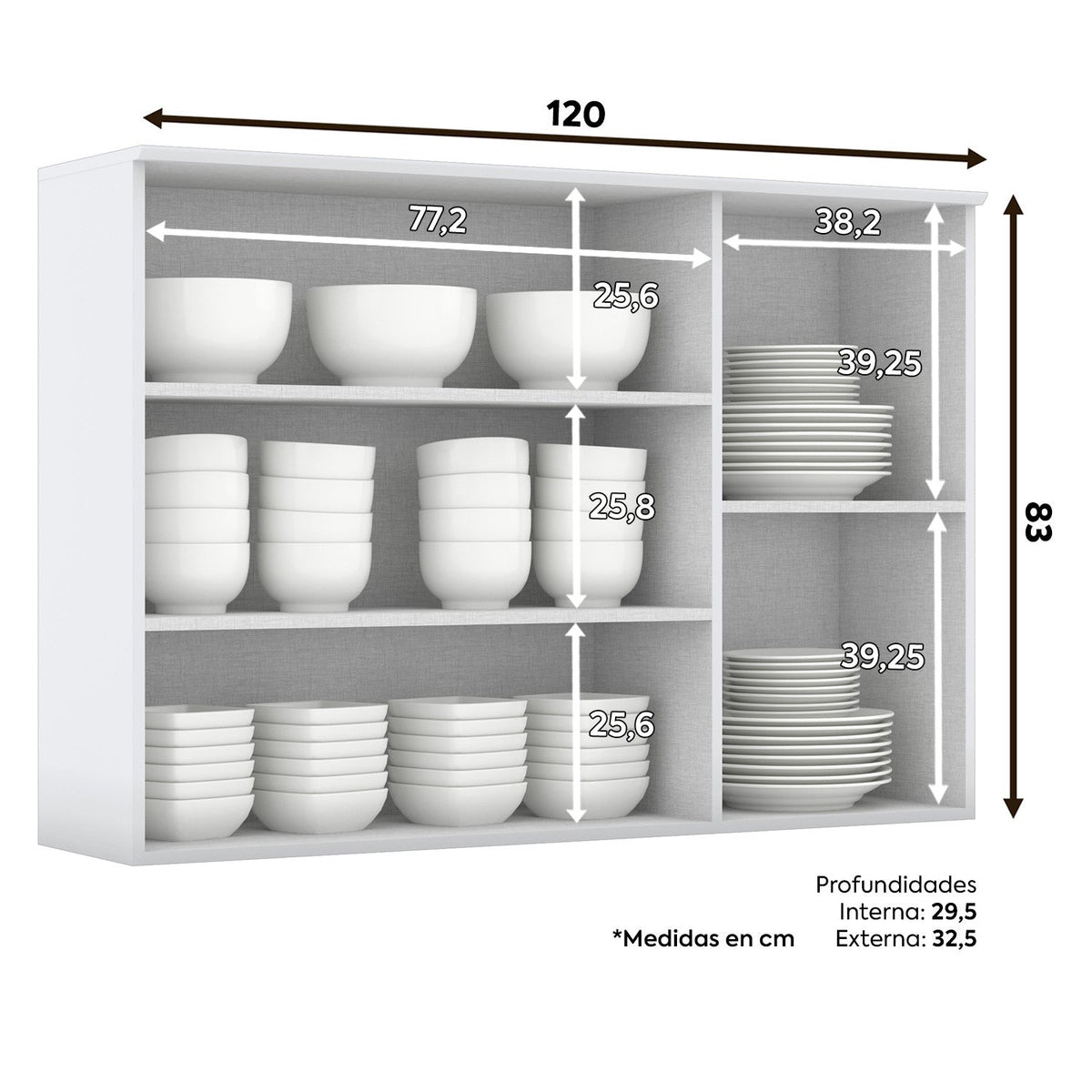 Aéreo cocina Americana blanco 120cm
