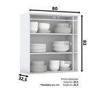 Aéreo cocina Americana blanco 2 puertas 80cm