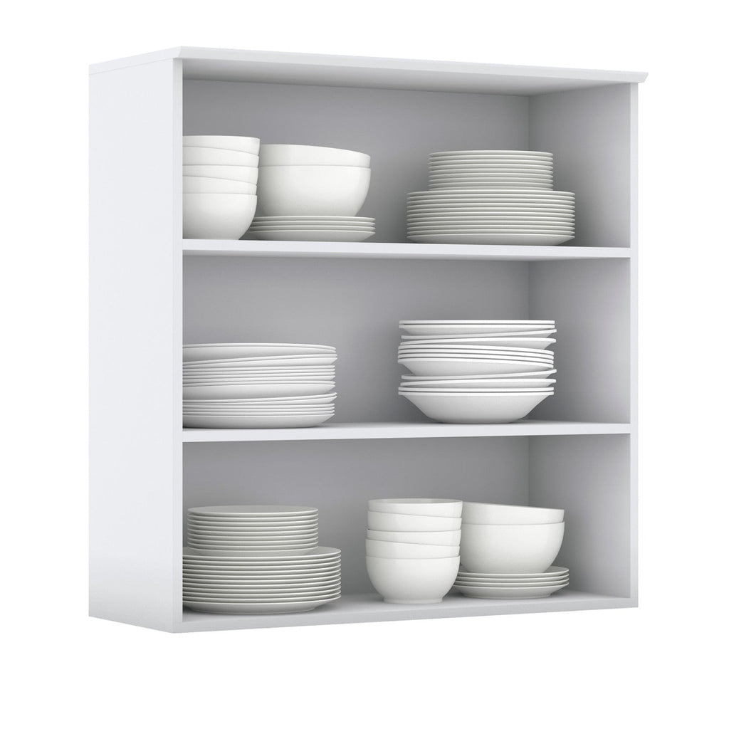 Aéreo cocina Americana blanco 2 puertas vidrio 80cm