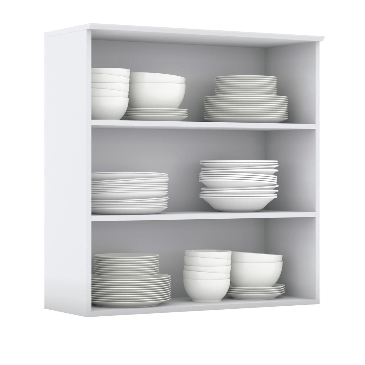 Aéreo cocina Americana blanco 2 puertas vidrio 80cm