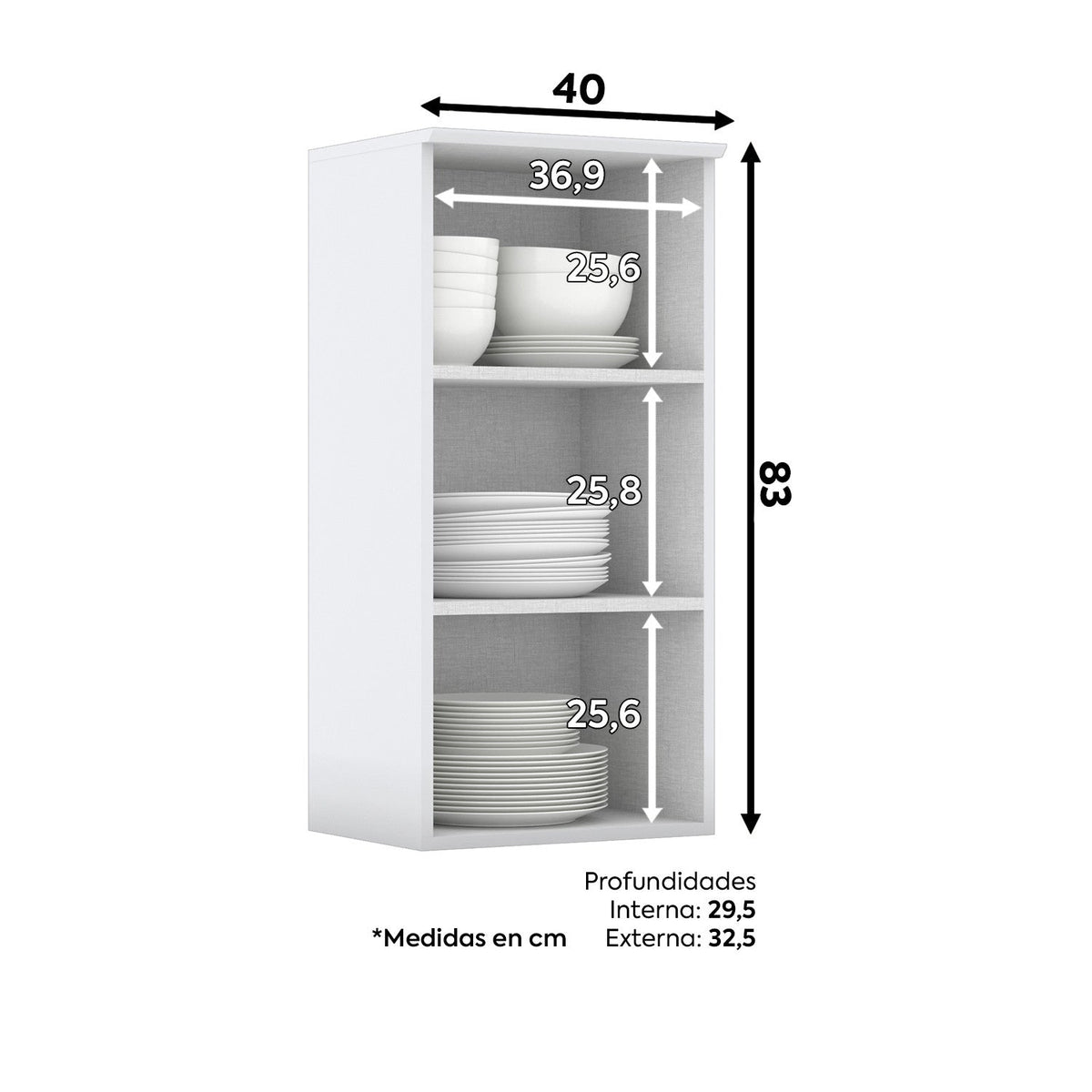 Aéreo cocina Americana blanco 40cm
