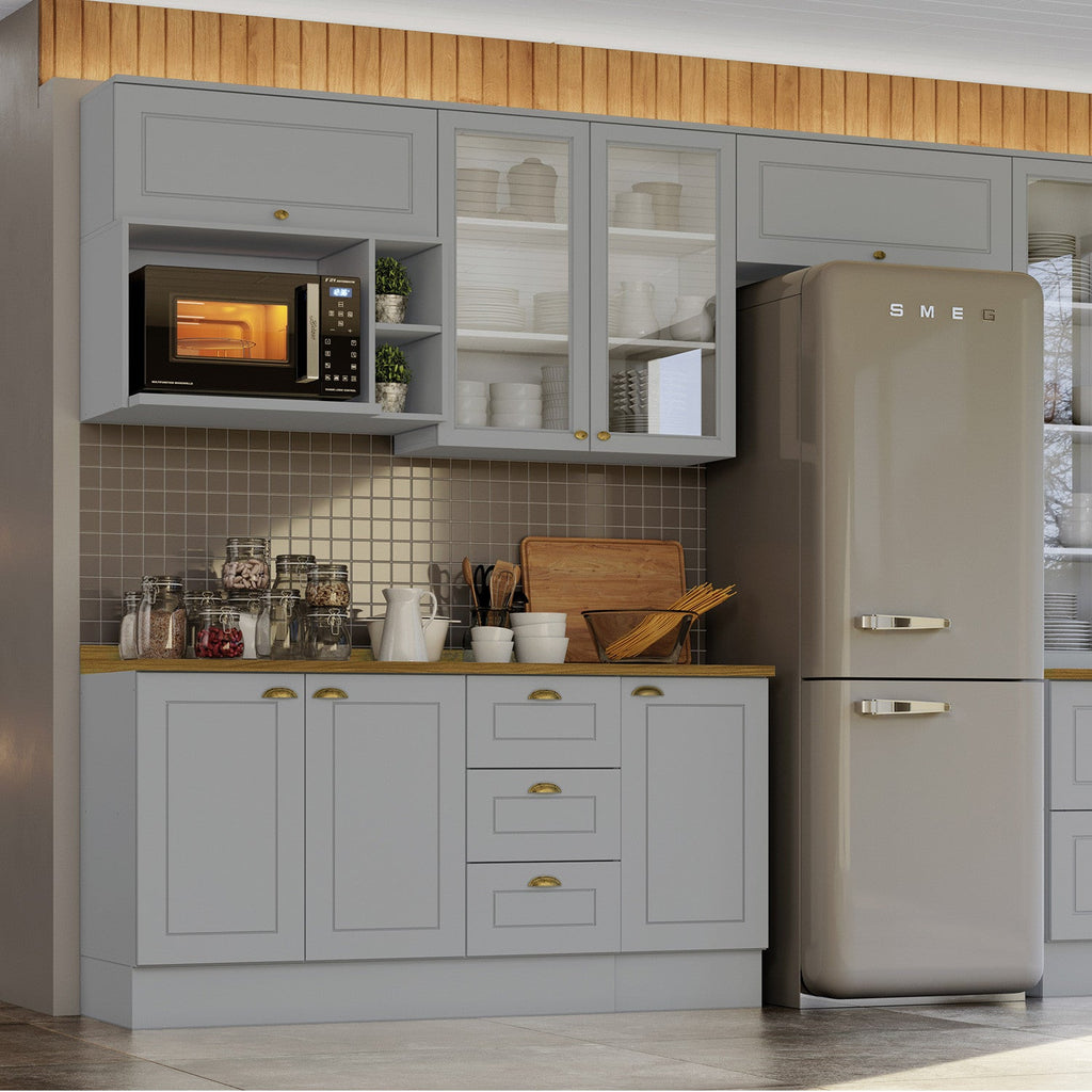 Aéreo cocina Americana gris 1 puerta 80cm