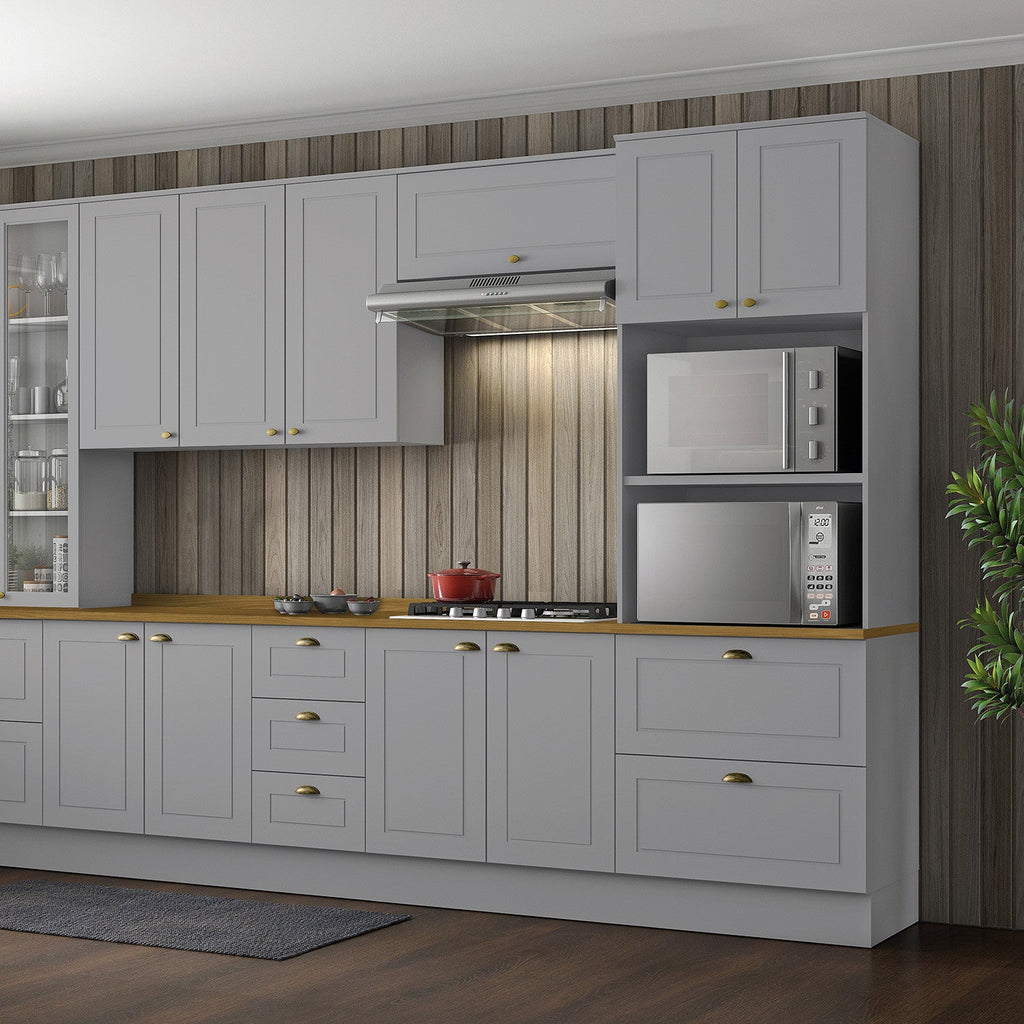 Aéreo cocina Americana gris 1 puerta 80cm