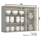 Aéreo cocina Americana gris 120cm