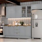 Aéreo cocina Americana gris 2 puertas 80cm