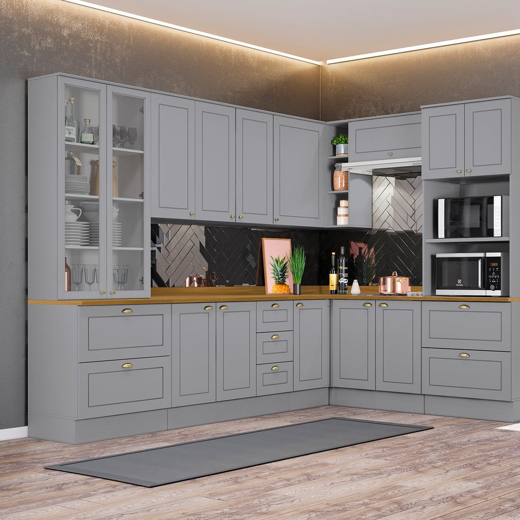Aéreo cocina Americana gris 2 puertas 80cm