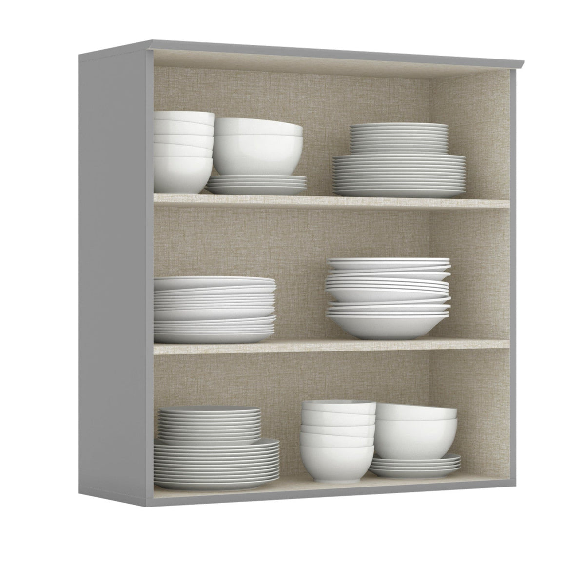 Aéreo cocina Americana gris 2 puertas 80cm
