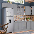 Aéreo cocina Americana gris 2 puertas vidrio  80cm