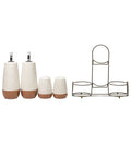 Alcuza cerámica beige beige terracota 4 pcs