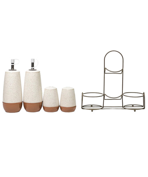 Alcuza cerámica beige beige terracota 4 pcs