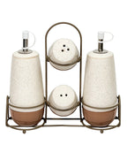 Alcuza cerámica beige beige terracota 4 pcs