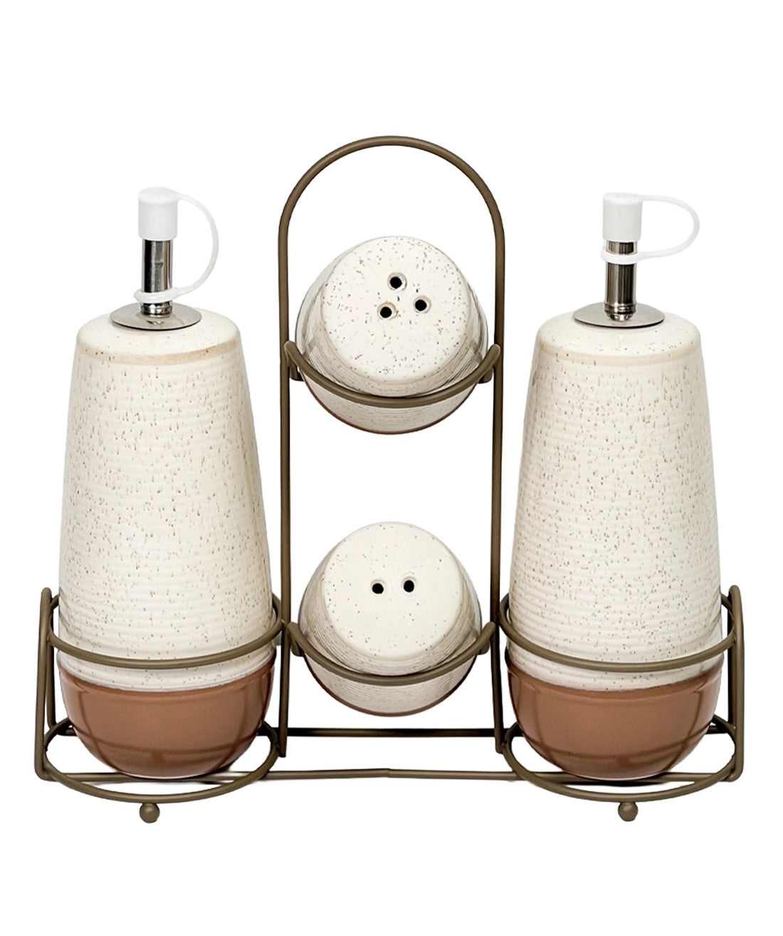 Alcuza cerámica beige beige terracota 4 pcs
