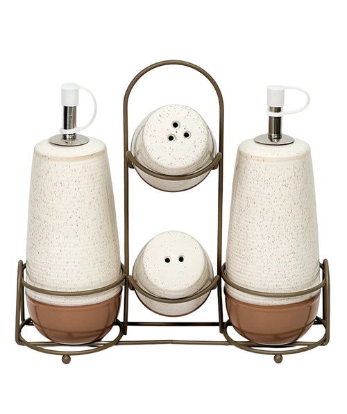 Alcuza cerámica beige beige terracota 4 pcs
