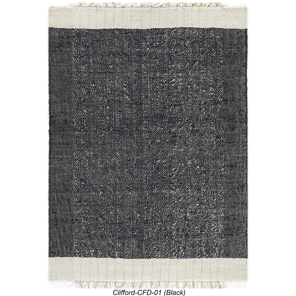 Alfombra 120x180cm Cliford negro blanco