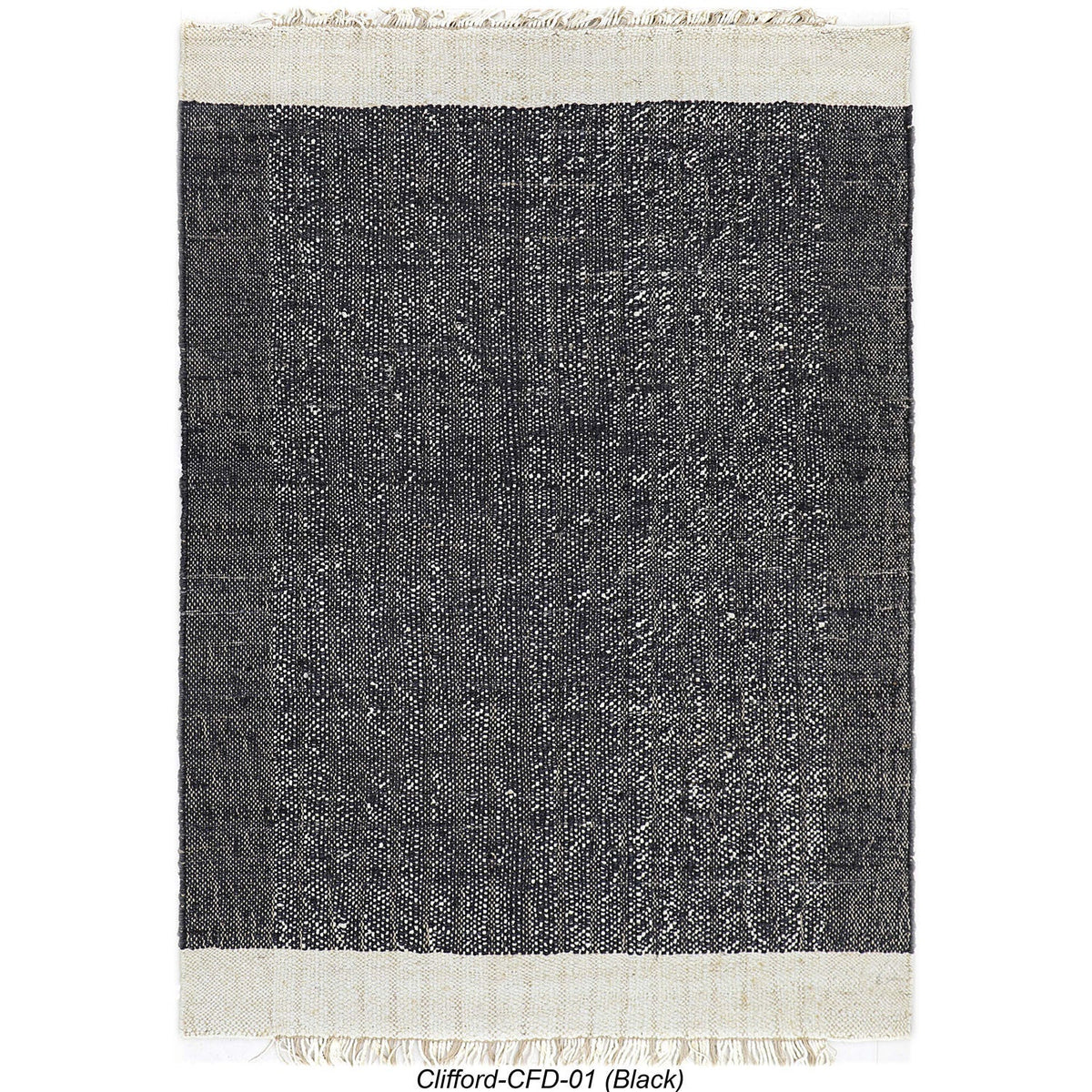 Alfombra 150x210cm Cliford negro blanco