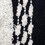 Alfombra 150x210cm líneas shaggy BN