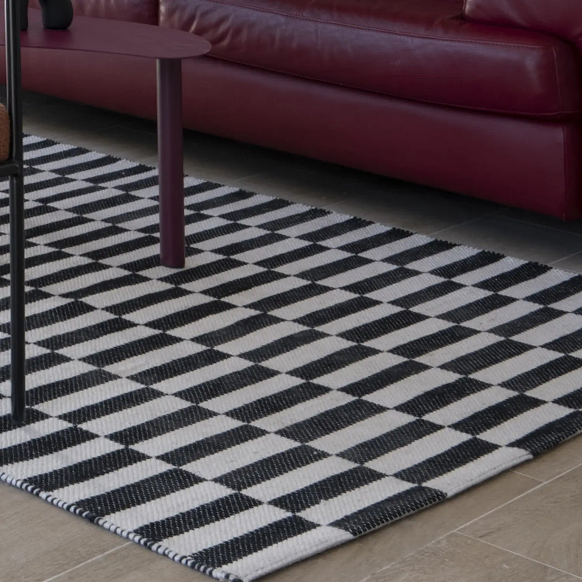 Alfombra 180x270cm Rila blanco/negro