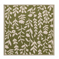 Alfombra exterior PP 150x150cm flores verde