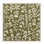 Alfombra exterior PP 150x150cm flores verde